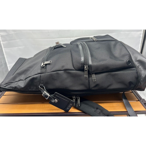 TUMI ALPHA BRAVO "Luke" Roll-Top Backpack Bag Silver Ballistic Nylon 223388RS2 - Picture 12 of 15